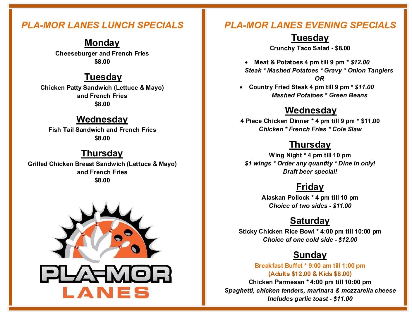 menu specials Sept 2026